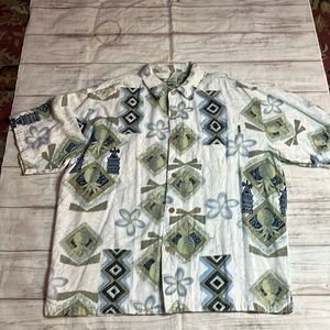 O’Neill Hawaiian Themed Short Sleeved Buttondown Shirt